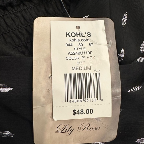 Lily Rose Black and White Dress - Junior Medium M NWT New SKU #A001 - Picture 6 of 8